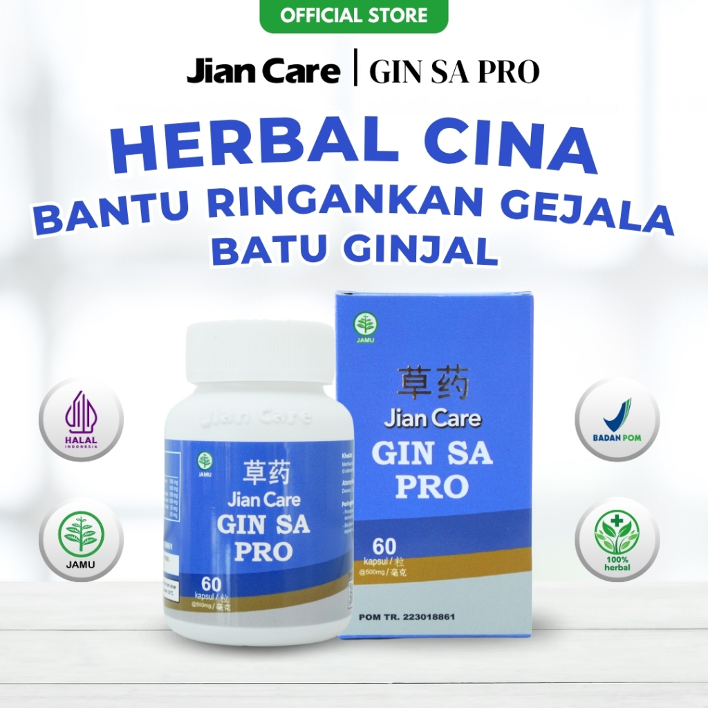 Jian Care Ginsa Pro - Obat Cina Herbal Untuk Meredakan Batu Ginjal Dan Menjaga Kesehatan Ginjal