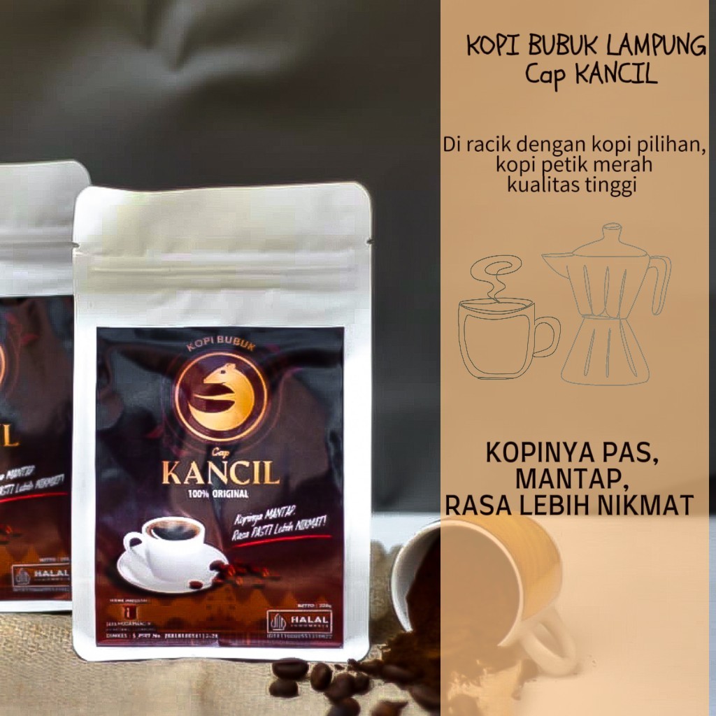 

KOPI BUBUK LAMPUNG Cap KANCIL> EKONOMIS Murni 100% berat 250gr