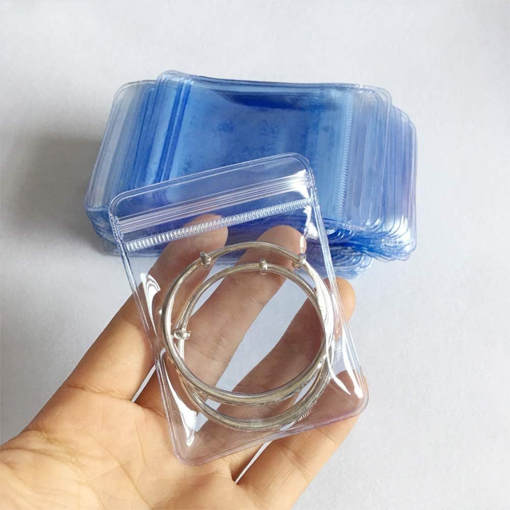 Plastik Klip Mika Tebal / 100Pcs Pvc Ziplock Bag / Transparent Jewelry Seal Bag