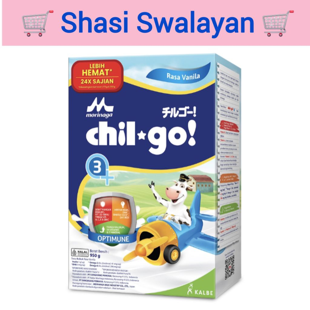 

Morinaga chil-go 1+ 3+ Vanila/ Madu 950 gram - Susu Pertumbuhan Anak