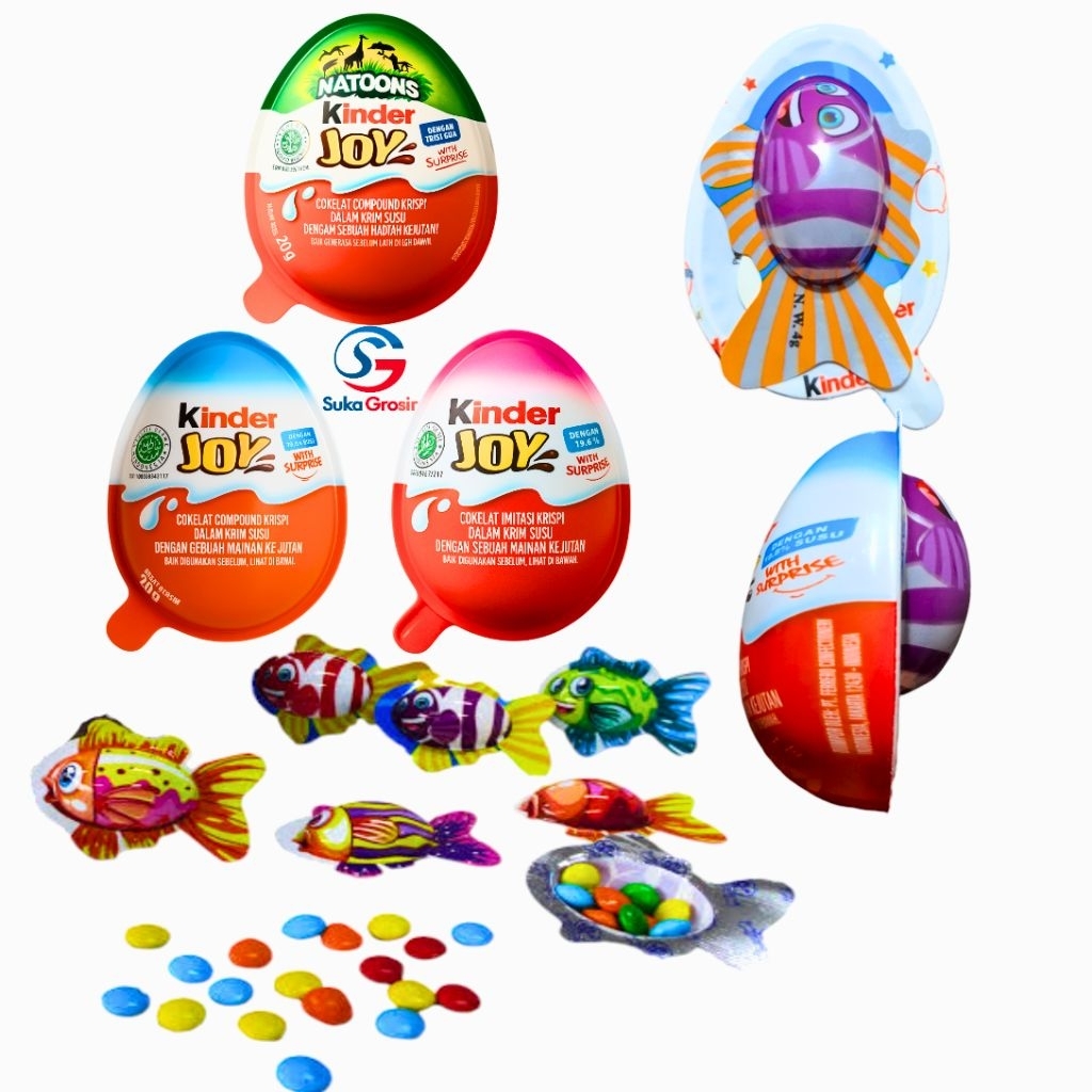 

1PACK KINDERJOY MAINAN+PERMEN COKLAT ISI 20PCS