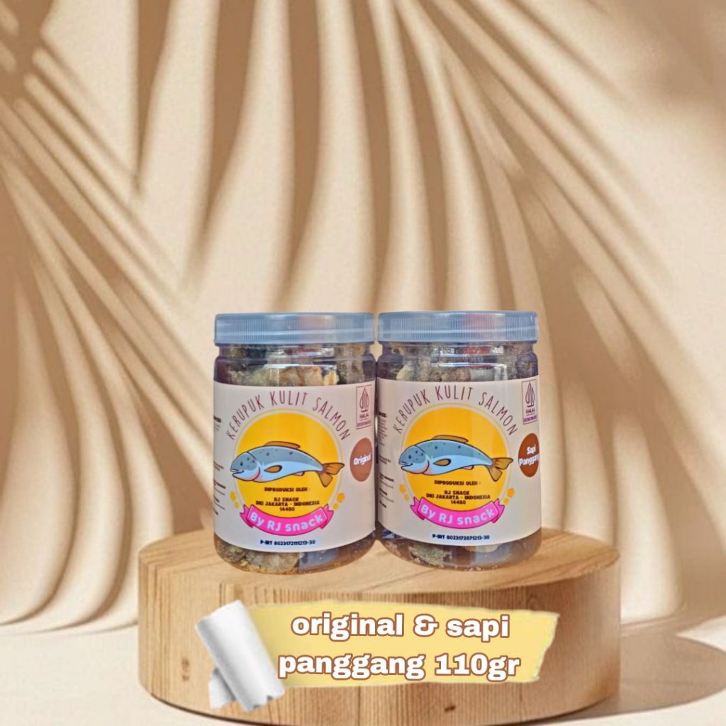 

Duo Toples Kecil Kerupuk Kulit Ikan Salmon Original 110gr dan Sapi Panggang 110gr