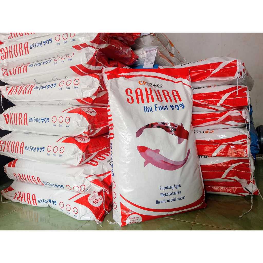 Sakura koi food 10kg Pakan Ikan Koi Untuk Pertumbuhan / Pakan Koi