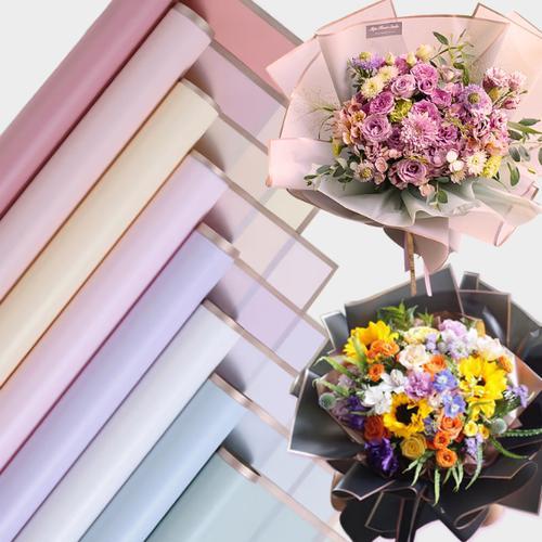 

Flower Wrapping Cellophane Paper List Gold Kertas Bouquet Buket Bunga 1 Pak isi 20 pcs