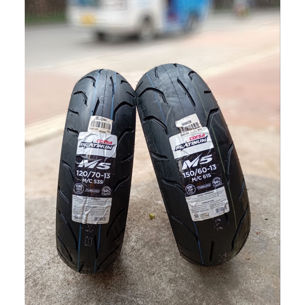 BAN NMAX UP-GRADE 120/70-13 & 150/60-13 CORSA M5 INTERMEDIET KOMPON TUBELES