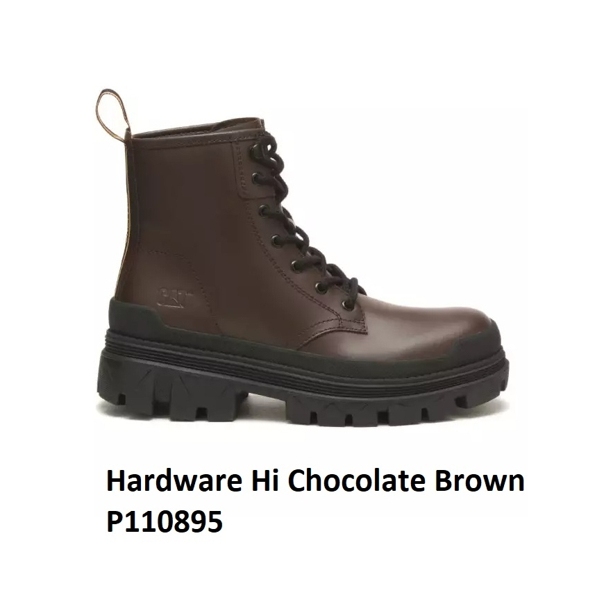 Sepatu Casual Pria Caterpillar Original Hardware HI Chocolate Brown