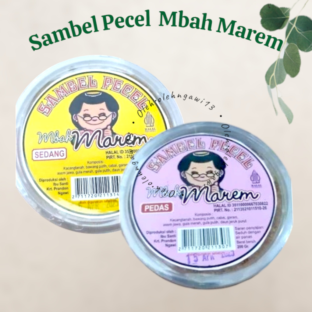 

SAMBEL PECEL MBAH MAREM, SAMBEL KACANG, SAMBEL PECEL, SAMBEL