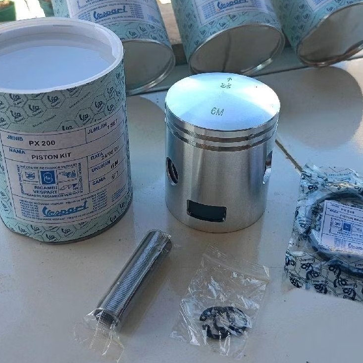 PISTON KIT SET SEHER RICAMBI SIZE 6M 8M 10M 12M UNTUK VESPA EXCEL SPARTAN 200CC