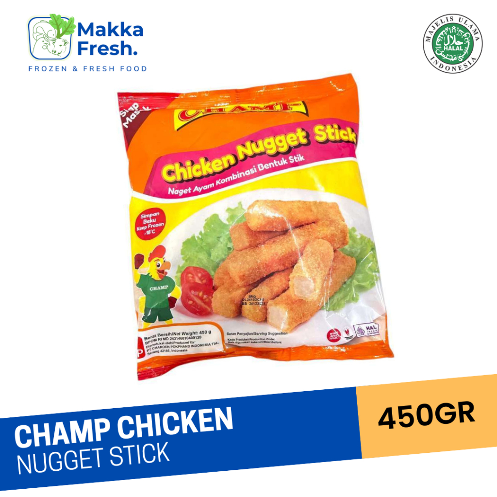 

champ chicken nugget stick 450 gram