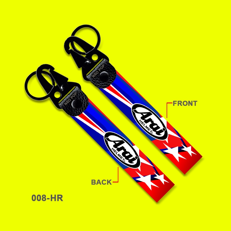 GANTUNGAN KUNCI PREMIUM ARAI AKSESORIS SEPEDA MOTOR OFFROAD MOGE MOTOGP KEYCHAIN LOGO MEREK HELM RID
