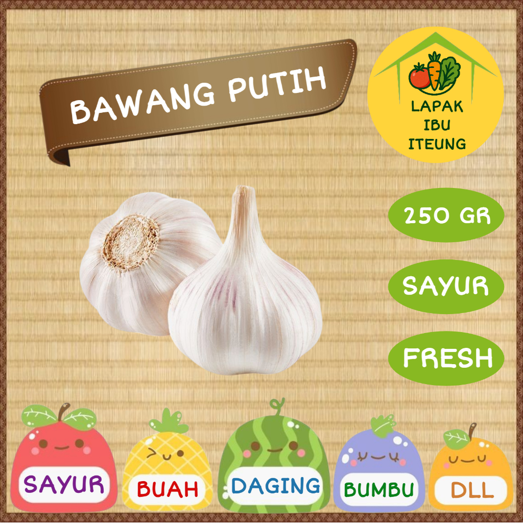 

BAWANG PUTIH INSTAN BANDUNG 1/4KG 250GR SEGAR FRESH SAYUR SAYURAN PASAR