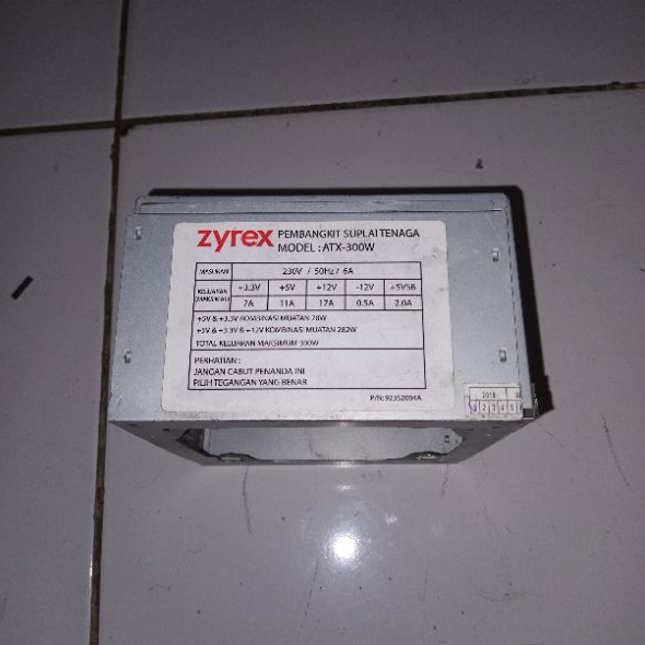 Casing PSU Merek Zyrex Model:ATX-300W