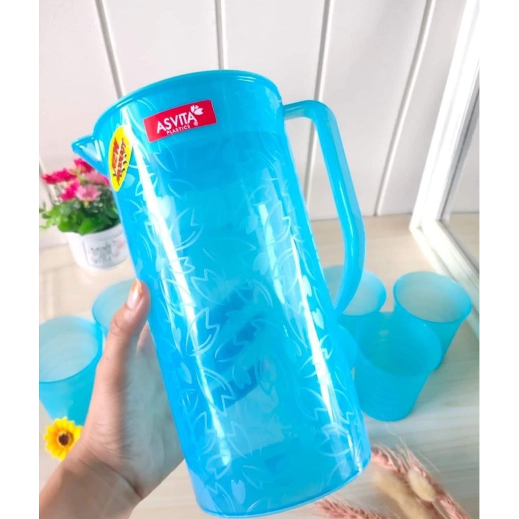 Eskan Florence Asvita Set 6 Gelas Kapasita 2,2 Liter / 2200 ML