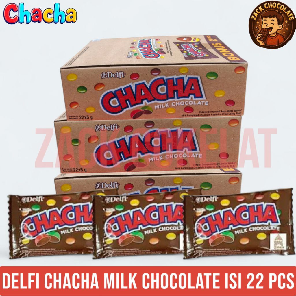 

Delfi Chacha Milk Chocolate 22pcs – Coklat Manis Warna-Warni Lezat
