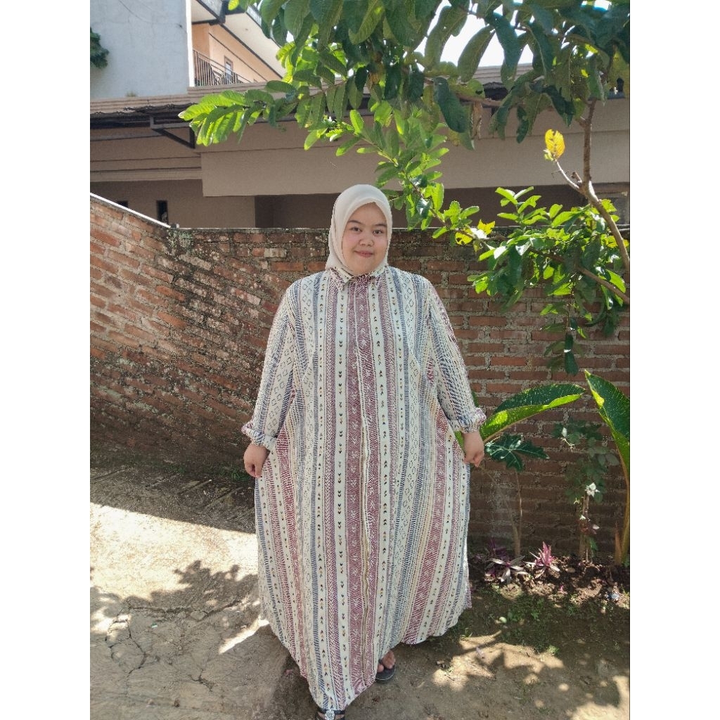 Mazaya Gamis Jumbo Ld 145cm Rayon Premium Dress // Gamis Jumbo Ld 145cm wanita // Gamis Jumbo Busui 