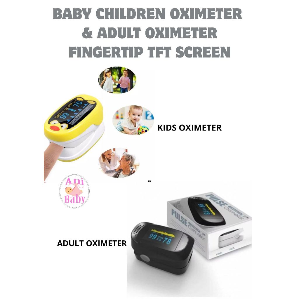 FINGERTIP OXIMETER RECHARGEABLE BAYI DAN ANAK/ FINGER OXIMETER ADULT TFT PULSE OXIMETER