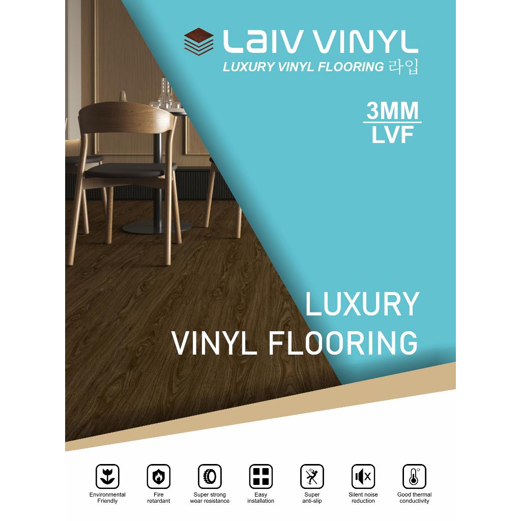Vinyl Flooring LAIV / Vinyl Lembaran 3mm Motif Kayu / Lantai Vinyl Kayu Plank motif Karpet / LAIV Vi