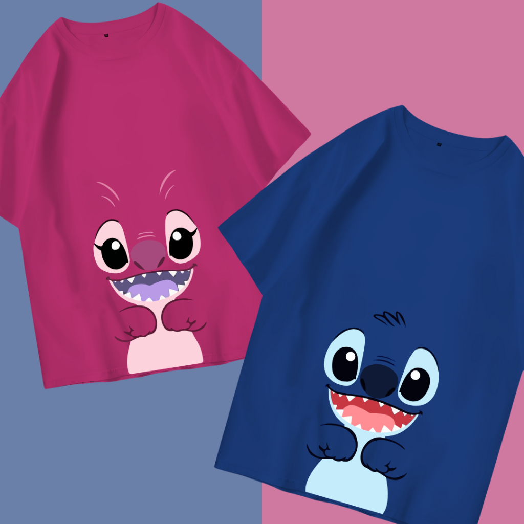 Kaos Tshirt Unisex Stitch & Angel Size M - 3XL