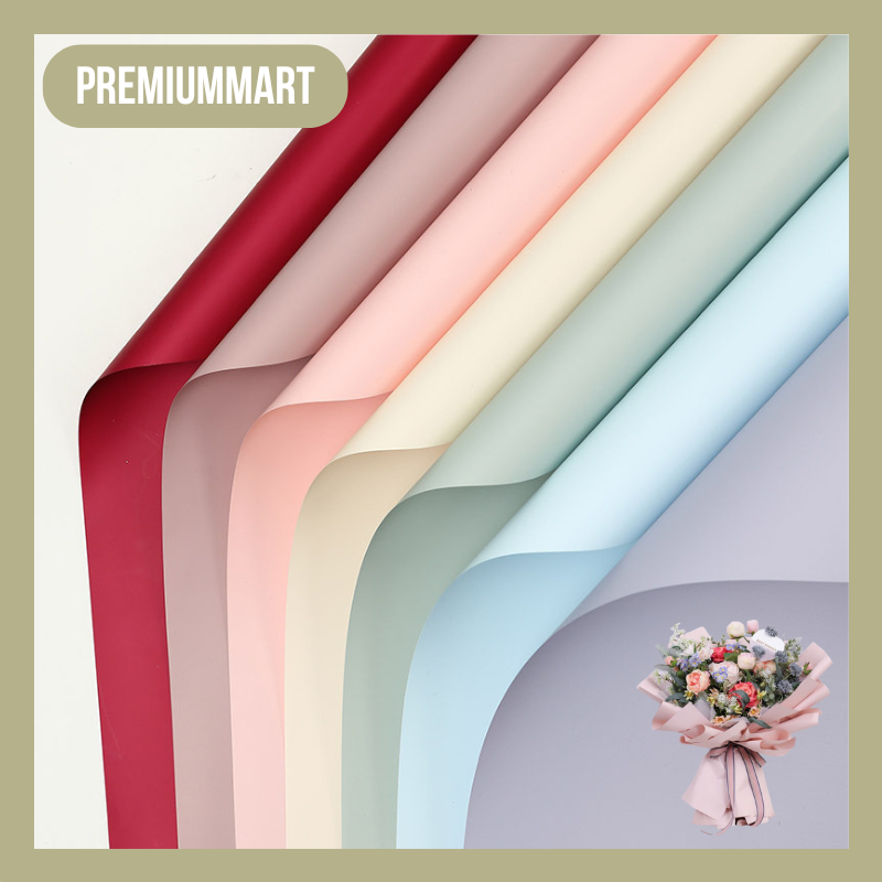 

20 LEMBAR Kertas Buket Bunga Polos Waterproof Cellophane Full Color FLOWER WRAPPING PAPER KB03