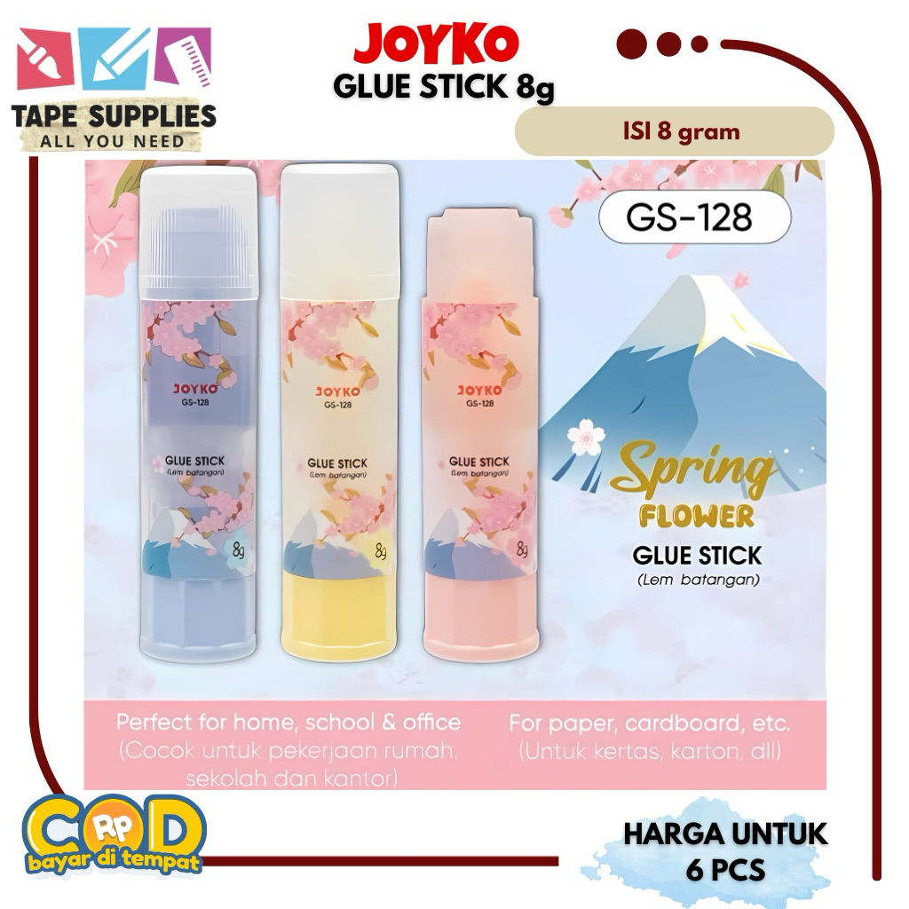 

(DAPAT 6) Glue Stick JOYKO GS-128 (Design Import!!) Lem Stik Anak - Lem Stik Sekolah