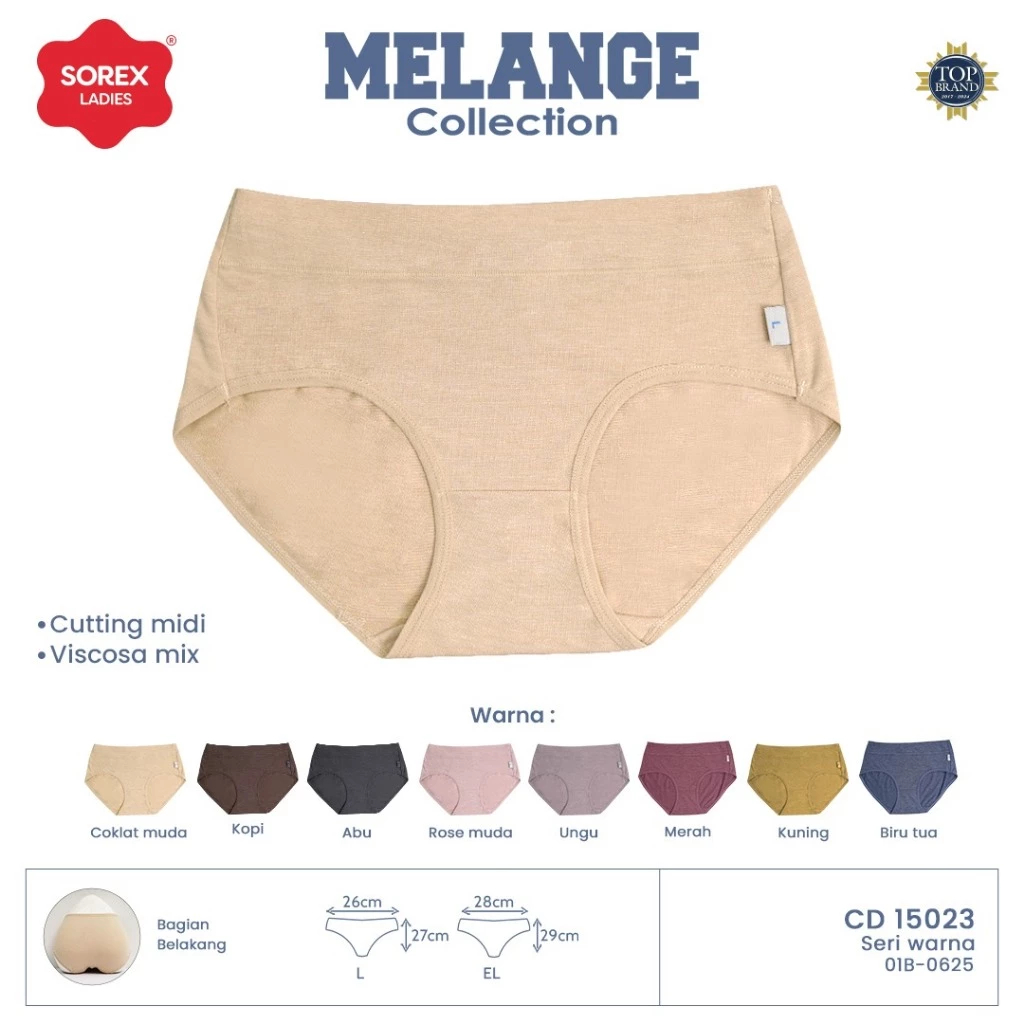 Cd Wanita Sorex 15023 Melange | Celana Dalam Cewek Dewasa |ty