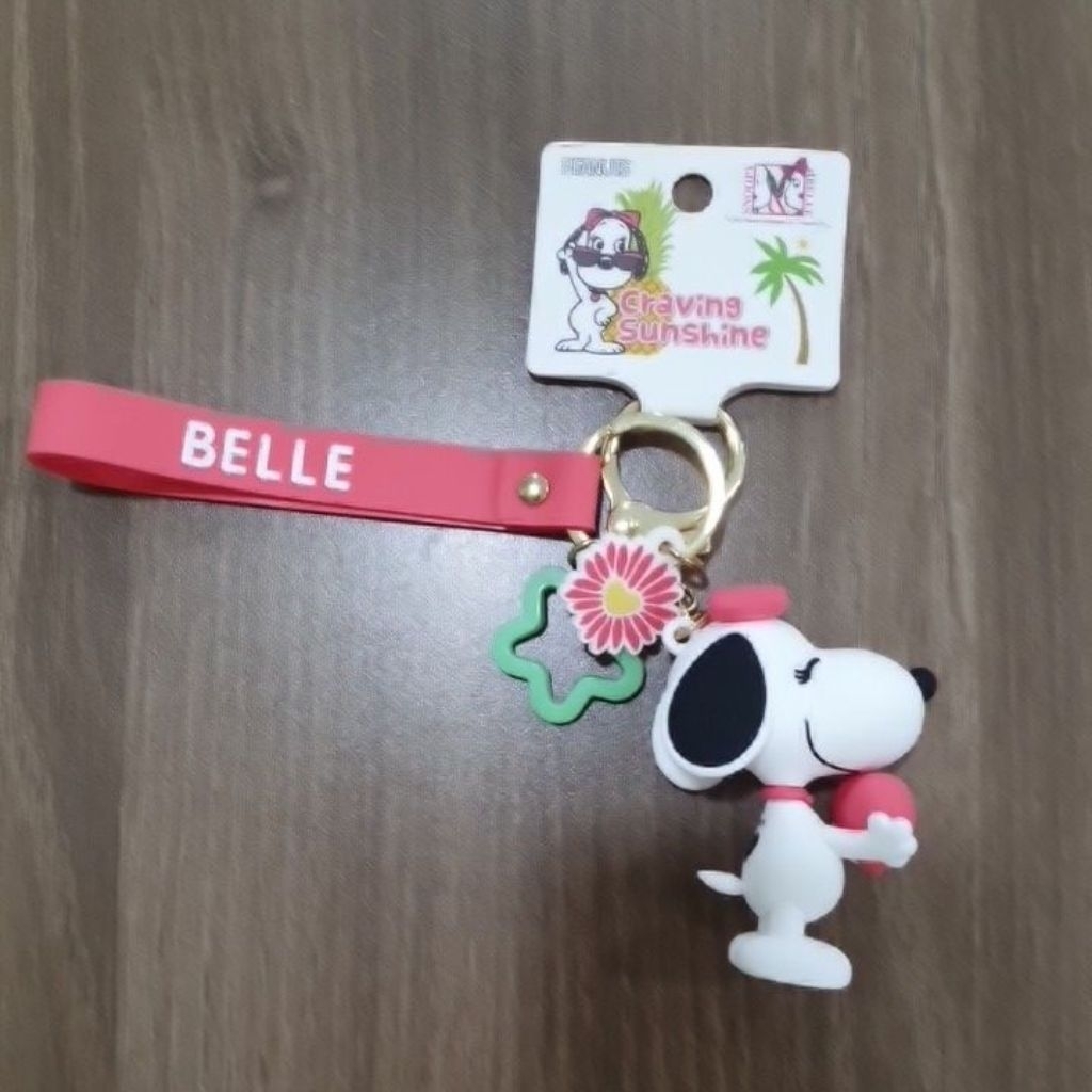 KEYCHAIN GANTUNGAN KUNCI ORIGINAL LISENSI SNOOPY PEANUTS - BELLE