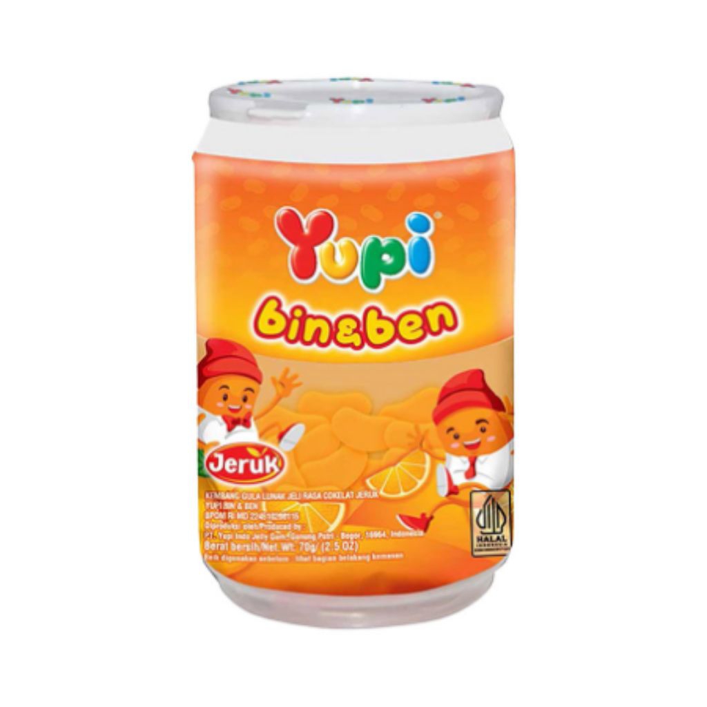 

Yupi Bin & Ben Permen Jeli Cokelat Jeruk 70 gr
