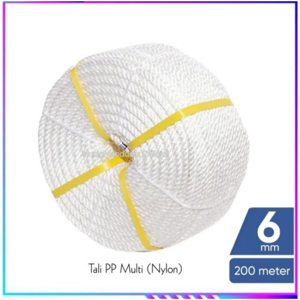 

Tali tambang nilon 6mm 220m 1 roll