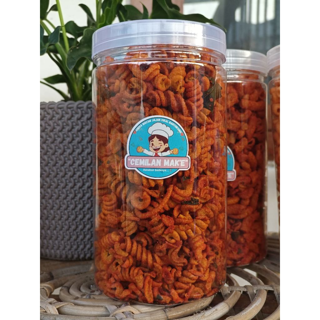 

makroni Mak'e 250 gram Toples makroni spiral renyah gurih renyah makroni pedas
