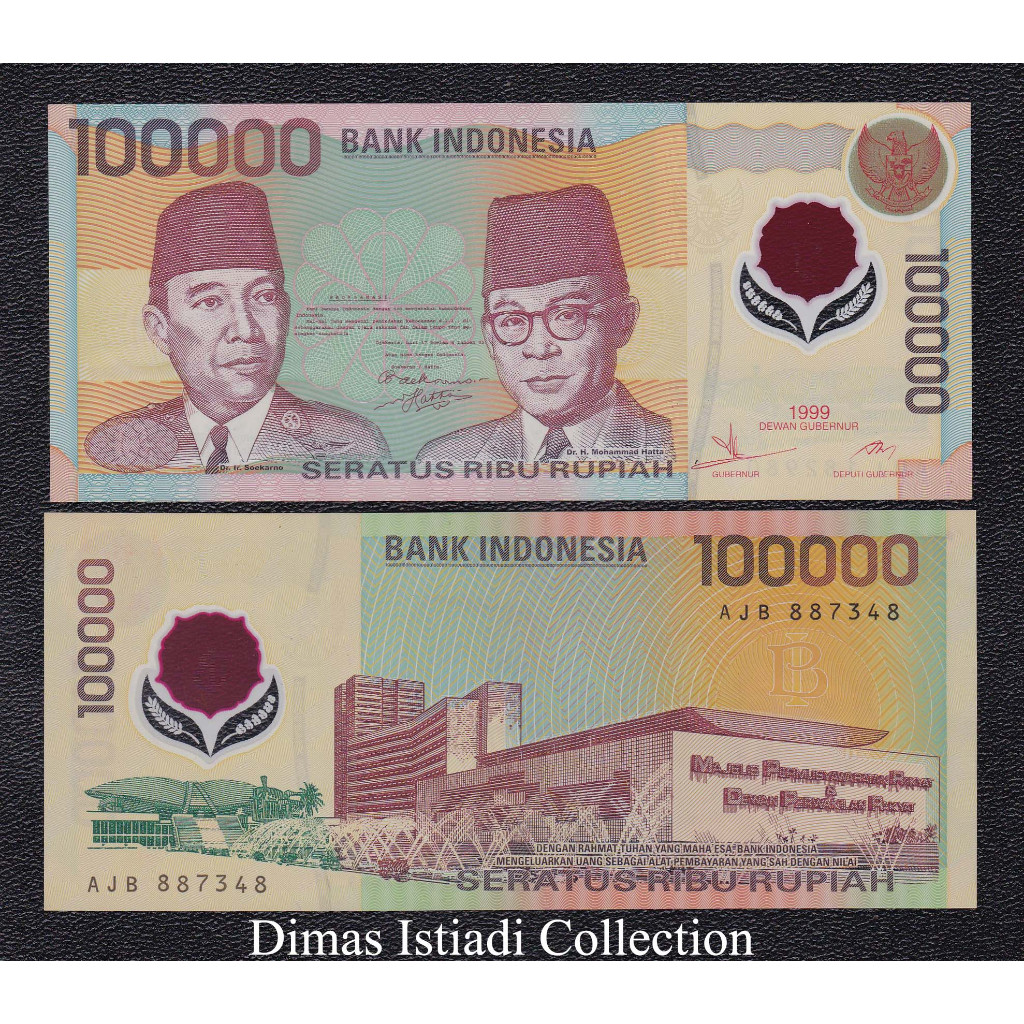 Uang Kuno 100000 Rupiah 1999 Polimer