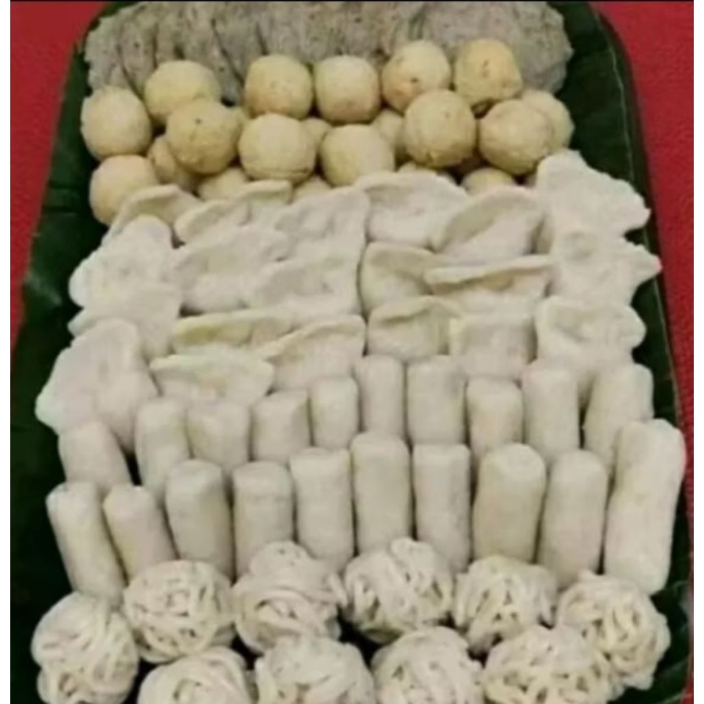 

Pempek Palembang mix campur isi 100 free cuko kental 100% halal