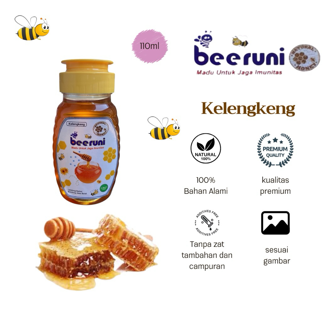 

Madu murni asli 100% kelengkeng 110ml - beeruni