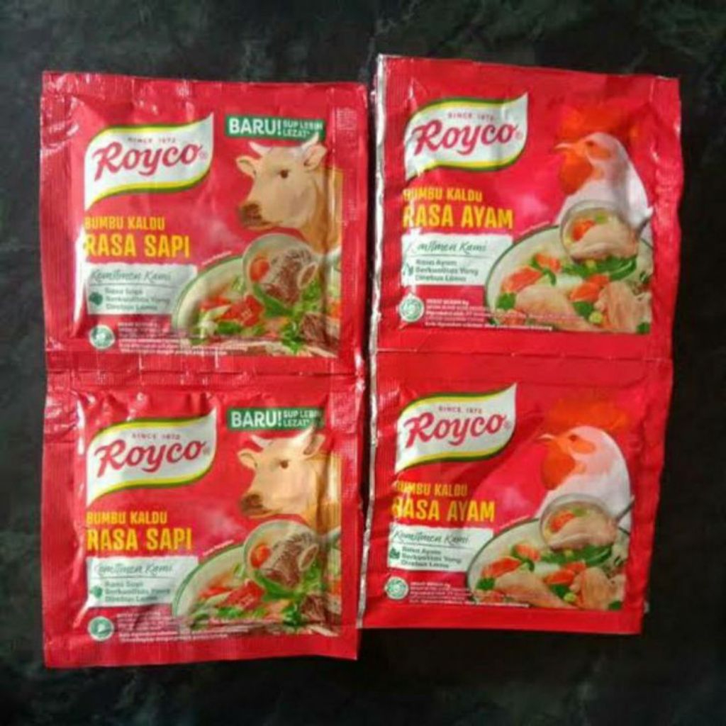 

*Viechan* Royco 1 renteng isi 12 pcs penyedap makanan kaldu ayam sapi 500an 8 gram