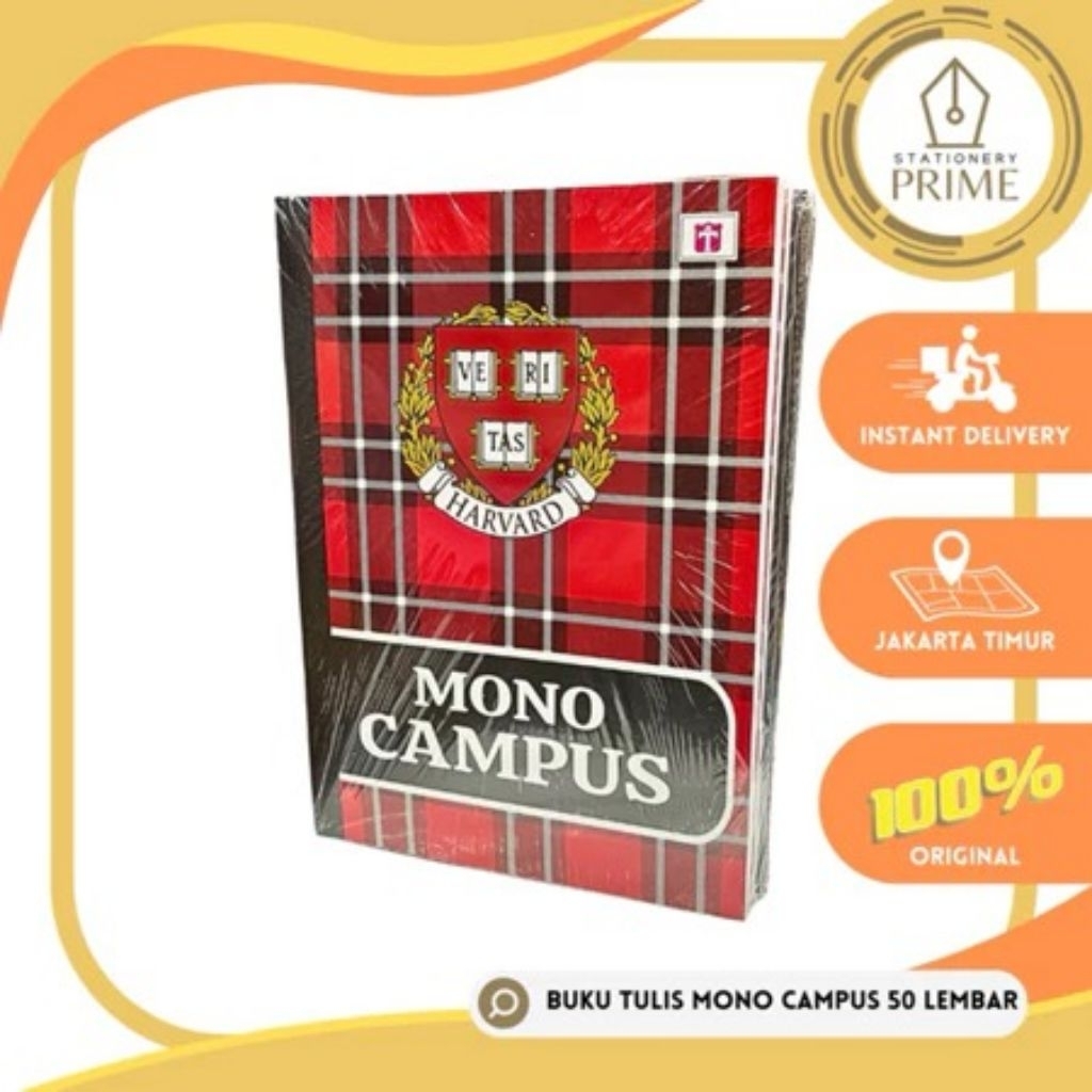 

Buku Tulis MONO CAMPUS by TIARA 50 Lembar ( 1 Pack isi 10 Buku )
