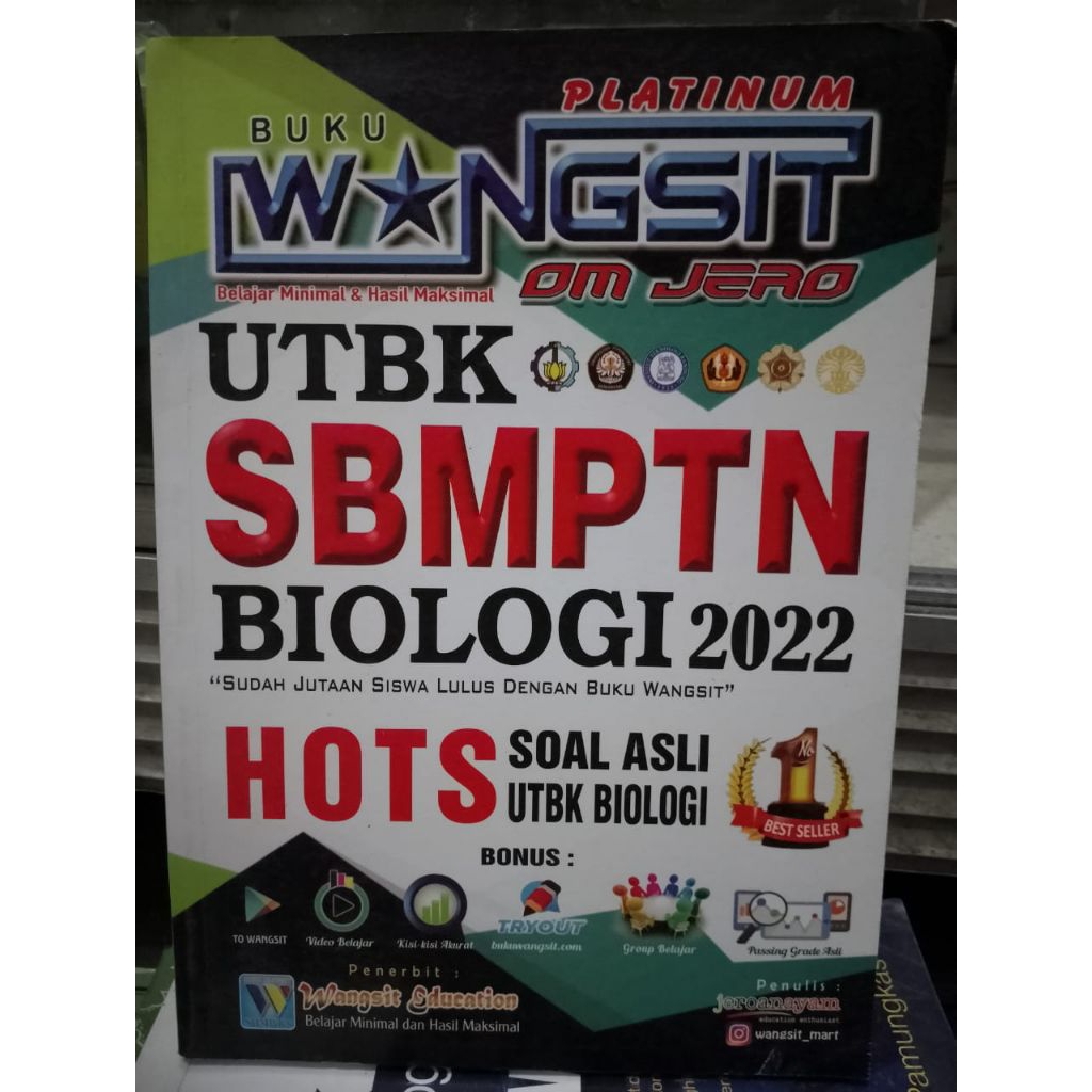 BUKU WANGSIT PLATINUM OM JERO UTBK SBMPTN BIOLOGI 2022