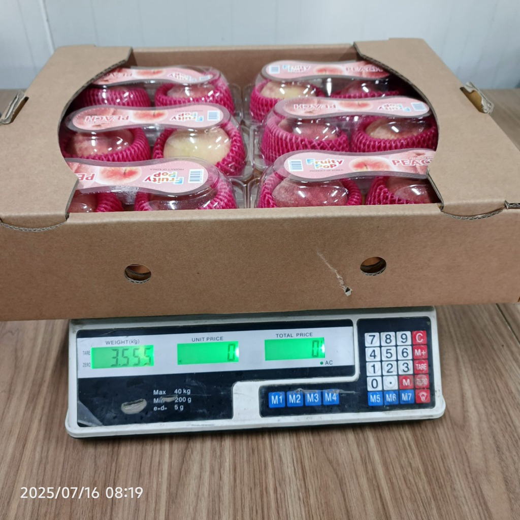 

Peach white korea manis box / peach manis korea box isi 6 pack