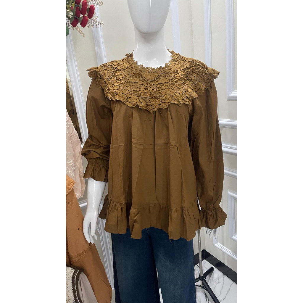 Blus katun renda import bkk.atasan wanita