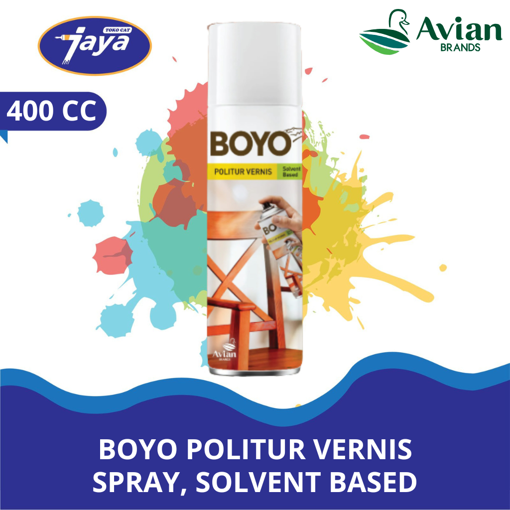 CAT POLITUR PLITUR SPRAY SEMPROT VERNIS PERNIS PELAPIS KAYU BOYO 400cc PILOK MEJA KURSI ALMARI PINTU