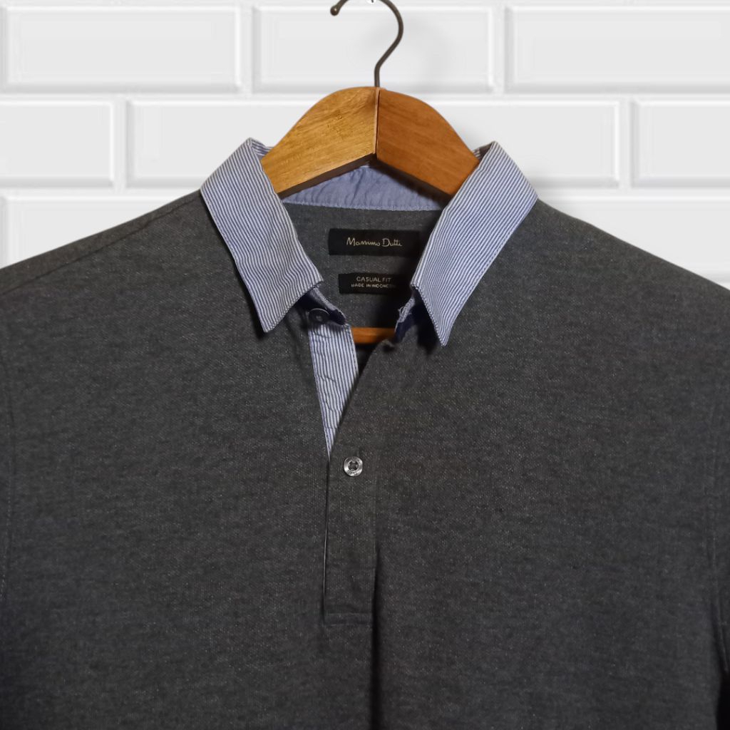 [LPS.37] MASSIMO DUTTI polo shirt pria , kaos kerah pria atasan pria