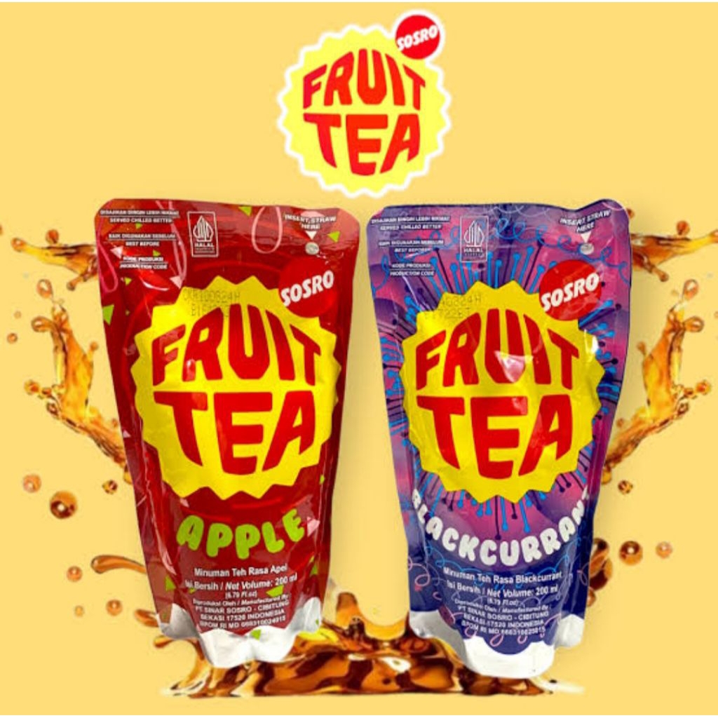 

Fruit tea pouch 230ml isi 24pcs