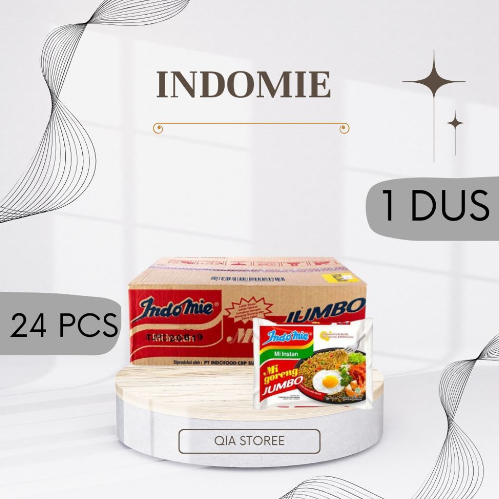 

INDOMIE/MIE GORENG JUMBO 1 DUS ISI 24 PCS