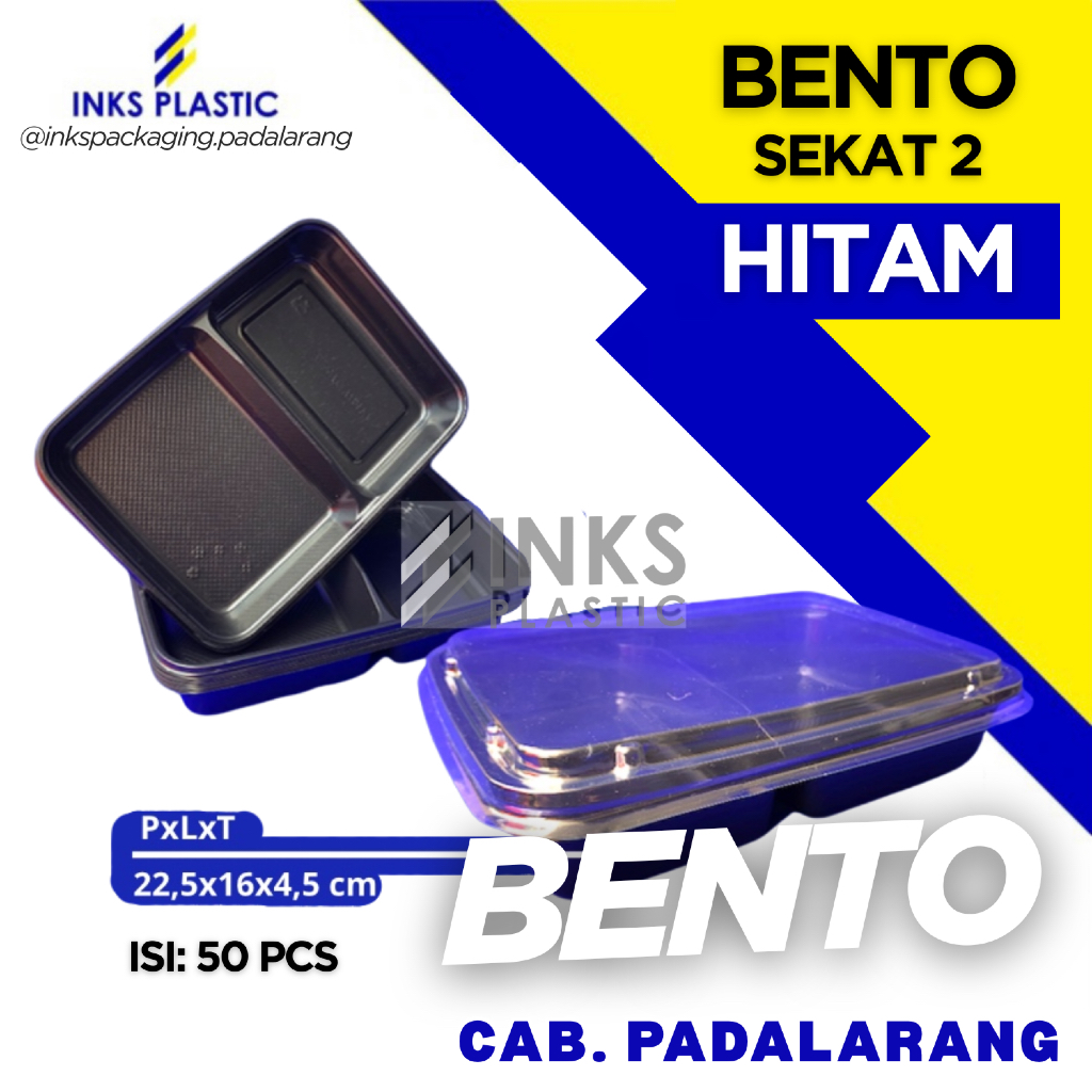 MIKA TRAY BENTO SEKAT 2 HITAM