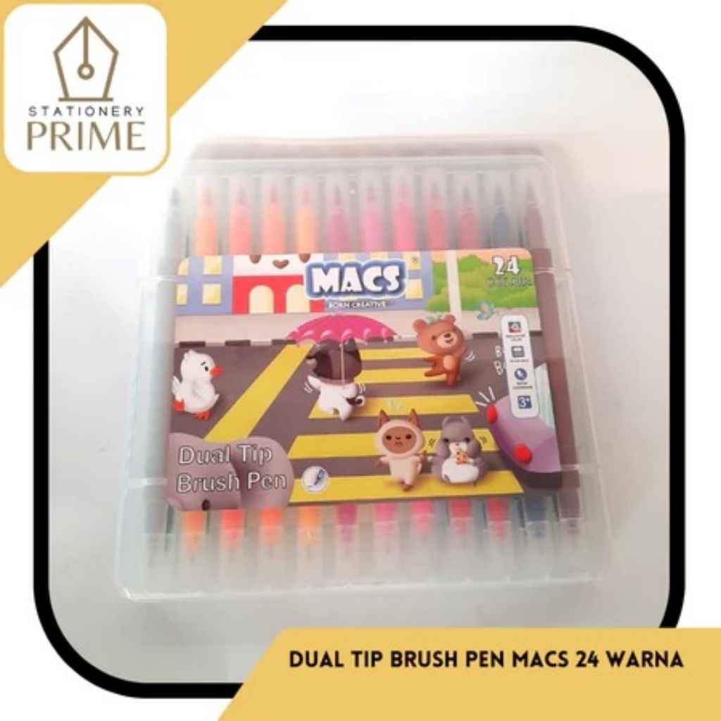 

Dual Tip Brush Pen MACS 24 Warna