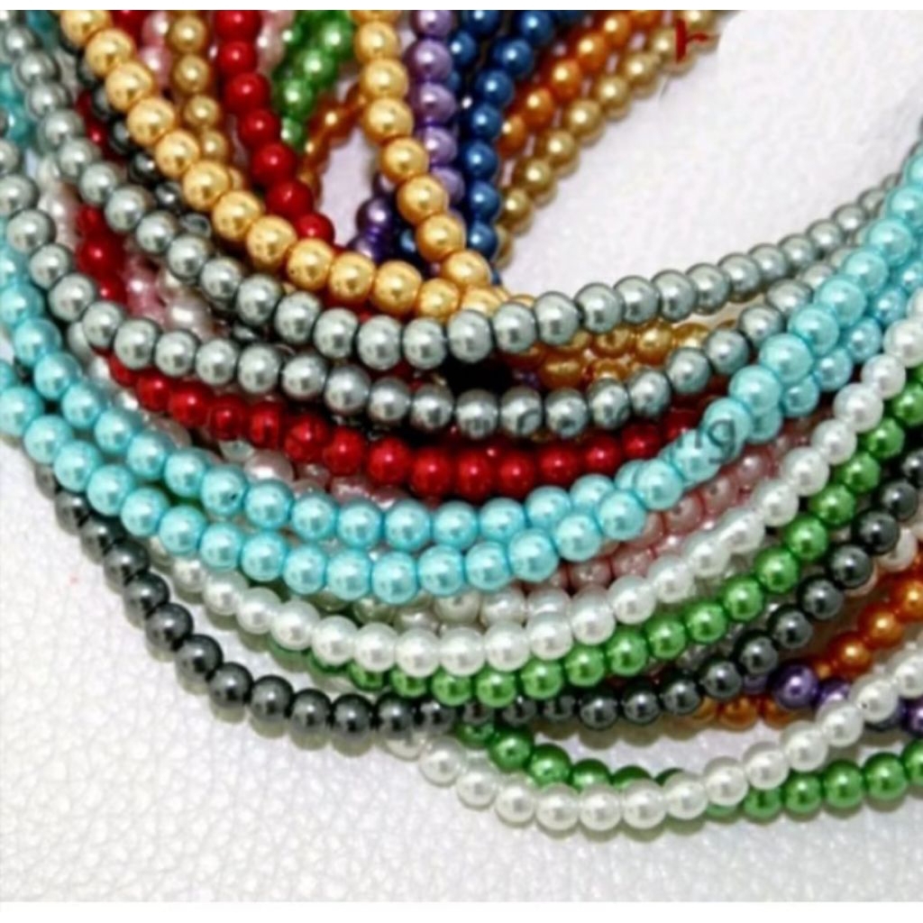 mutiara 1 renceng payet baju kebaya modern, tunik dll, ukuran 6mm