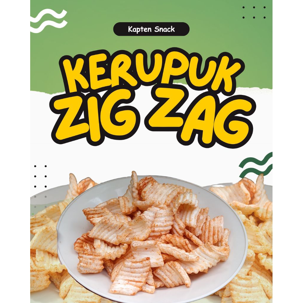 

(KILO) Kerupuk Zig Zag Gurih Renyah - Grosir 100 gram