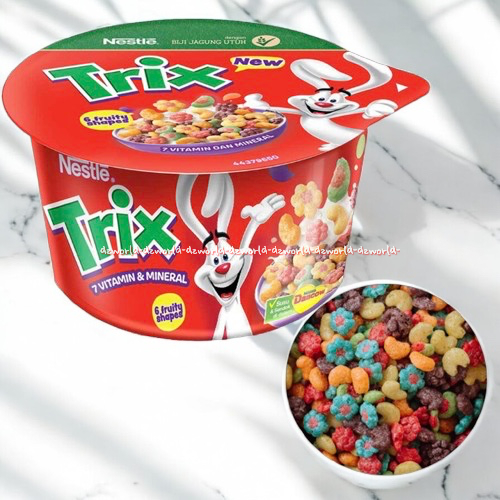 

Nestle Trix 30gr 7 Sereal Rasa Dan Aroma Buah Vitamin Mineral Kemasan Cup Mangkok Terbuat Dari Gandum Utuh Tanpa Bahan Pengawet