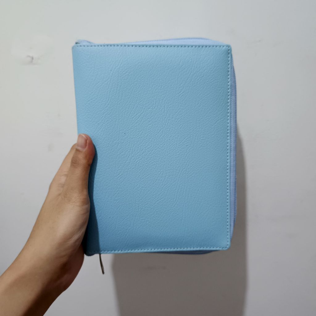 Lumaatelier54 Binderku Mha Binder Resleting A6 6Ring Polos Kulit Sintetis Premium