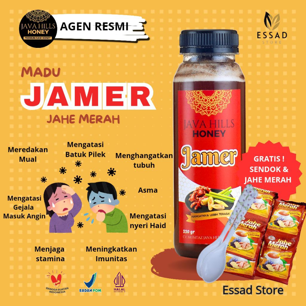

Madu Jamer Jahe Merah Java Hills Honey Madu Herbal Javahills Honey Madu Anti Masuk Angin
