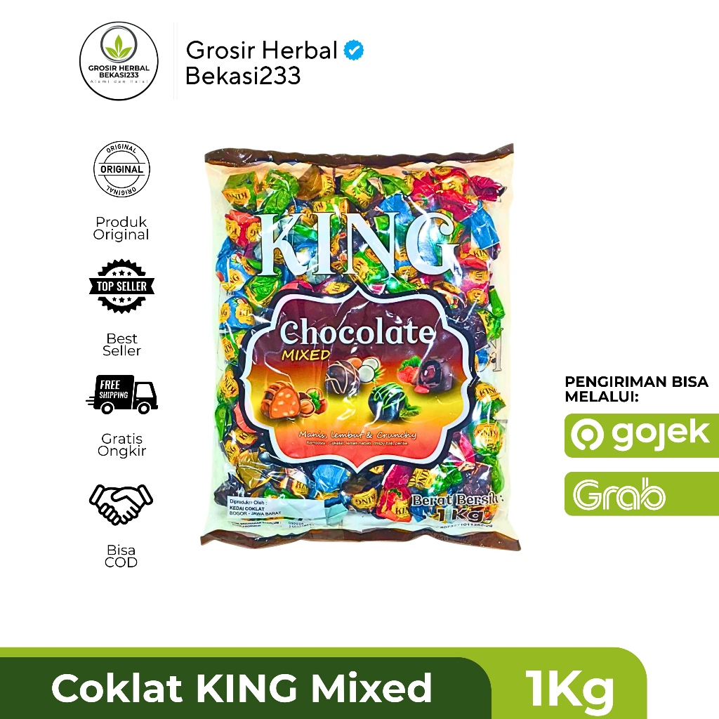 

Coklat King Mix - Coklat Arab - Oleh2 haji&umroh king chocolates 1kg