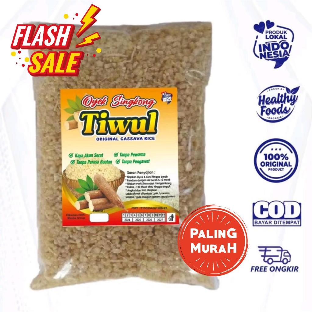 

TIWUL INSTAN 1Kg/1000g FRESH TERMURAH | BERAS SINGKONG | NASI OYEK | NASI SINGKONG RENDAH GULA MURAH